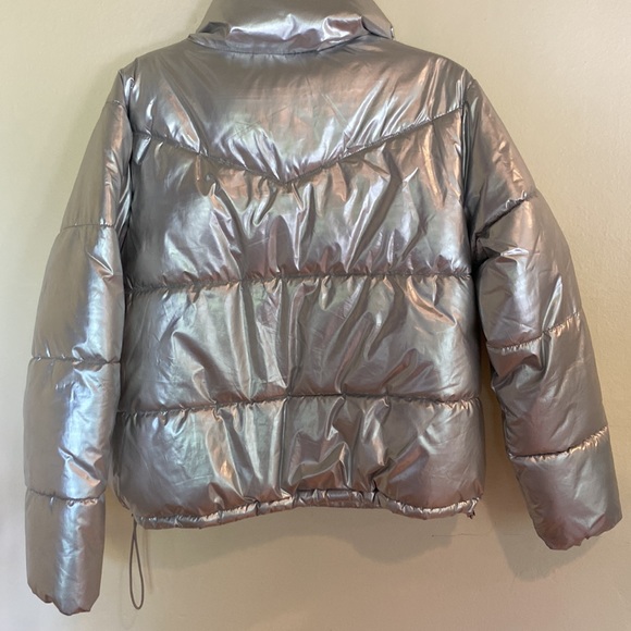 H&M Silver Puffer Jacket - Picture 4 of 9